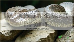 how to diagnose snake skin infections