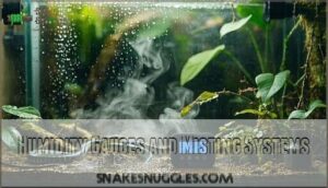 humidity gauges and misting systems