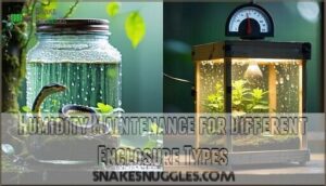 humidity maintenance for different enclosure types