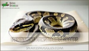 identifying constipated snakes