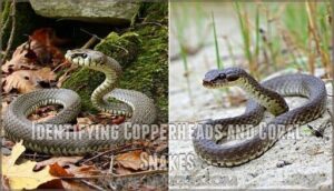 identifying copperheads and coral snakes