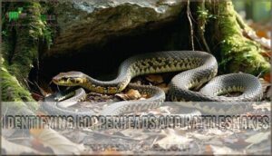 identifying copperheads and rattlesnakes