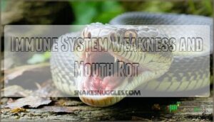 immune system weakness and mouth rot
