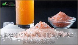 ingredients and nutritional content