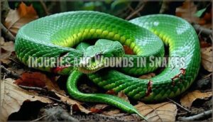 injuries and wounds in snakes
