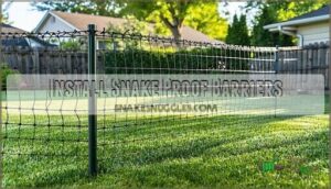 install snake proof barriers