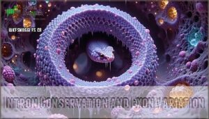 intron conservation and exon variation