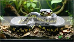 lack of defecation