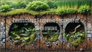 landscapes favoring successful burrowing