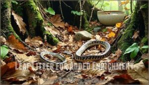 leaf litter for added enrichment