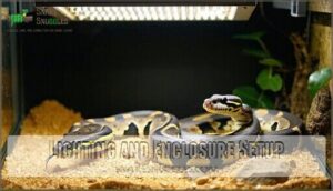 lighting and enclosure setup