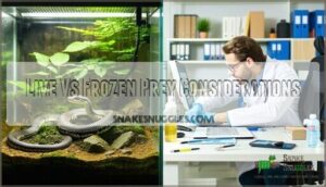 live vs frozen prey considerations