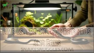 live vs. pre-killed prey: pros and cons