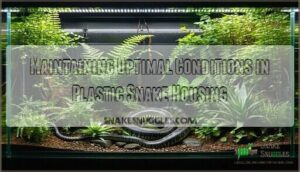 maintaining optimal conditions in plastic snake housing