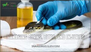 managing burns, bites, and injuries