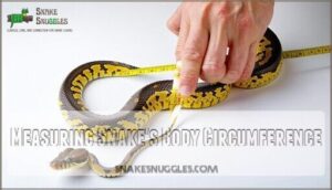 measuring snake's body circumference