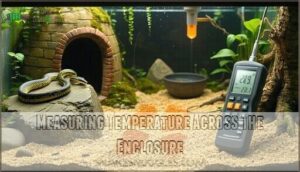measuring temperature across the enclosure