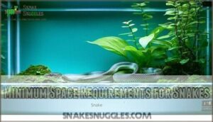 minimum space requirements for snakes