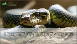 monitoring for worsening symptoms