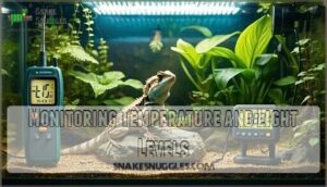 monitoring temperature and light levels