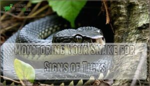 monitoring your snake for signs of ticks