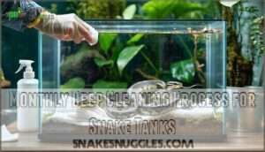monthly deep cleaning process for snake tanks