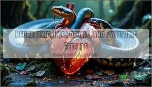 neurotoxic, haemotoxic, and cytotoxic effects neurotoxic, haemotoxic, and cytotoxic effects