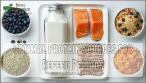 optimal protein sources for refeed periods
