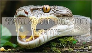 physical signs of fungal mouth infections