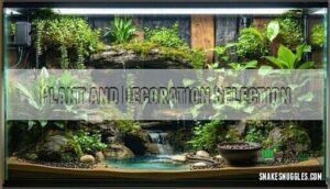 plant and decoration selection