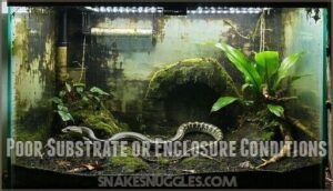 poor substrate or enclosure conditions