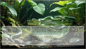 positioning water bowls in snake enclosures