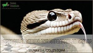 postocular stripe and supraocular scales