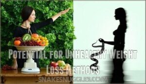 potential for unhealthy weight loss methods