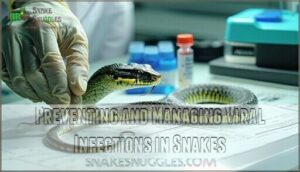 preventing and managing viral infections in snakes