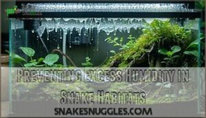 preventing excess humidity in snake habitats