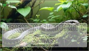 prevention of mouth rot in snakes