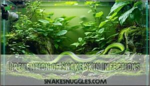 prevention of snake skin infections