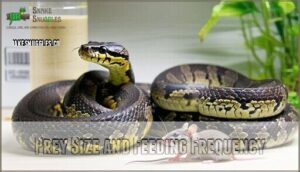 prey size and feeding frequency