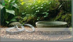 proper enclosure hygiene and maintenance