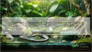 proper hygiene and cage cleaning