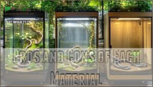 pros and cons of each material