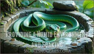 providing a humid environment and soaking