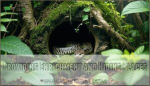 providing enrichment and hiding places