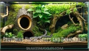 providing hiding spots and enrichment providing hiding spots and enrichment