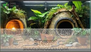 providing hiding spots and visual security