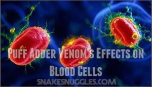 puff adder venom's effects on blood cells