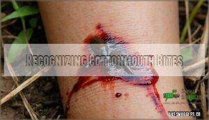 recognizing cottonmouth bites
