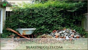 removing debris and clutter