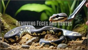 removing feces and urates